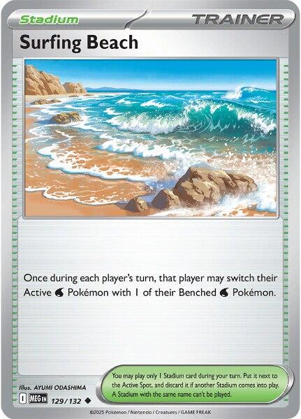 Surfing Beach (129/132) [Mega Evolutions: Base Set] | L.A. Mood Comics and Games