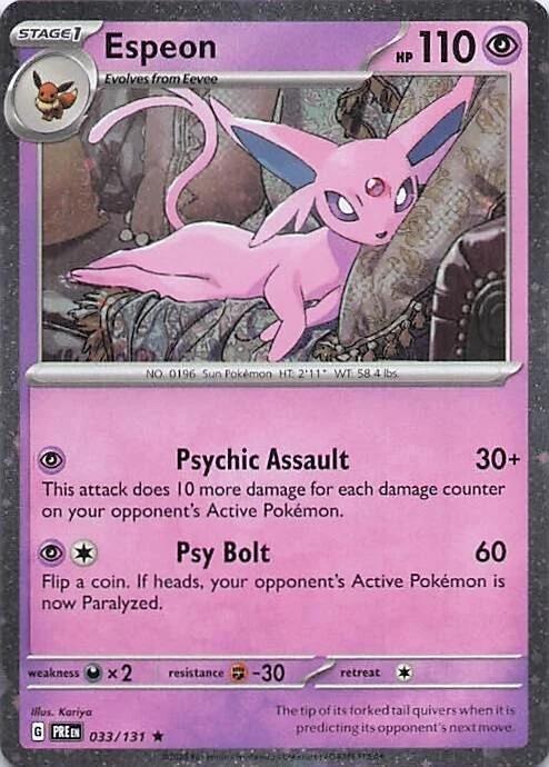 Espeon (033/131) (Cosmos Holo) [Miscellaneous Cards] | L.A. Mood Comics and Games