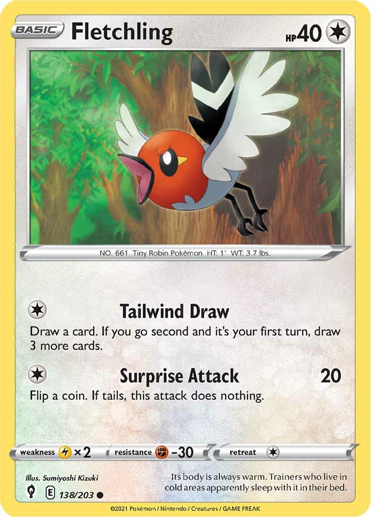 Fletchling (138/203) [Sword & Shield: Evolving Skies] | L.A. Mood Comics and Games