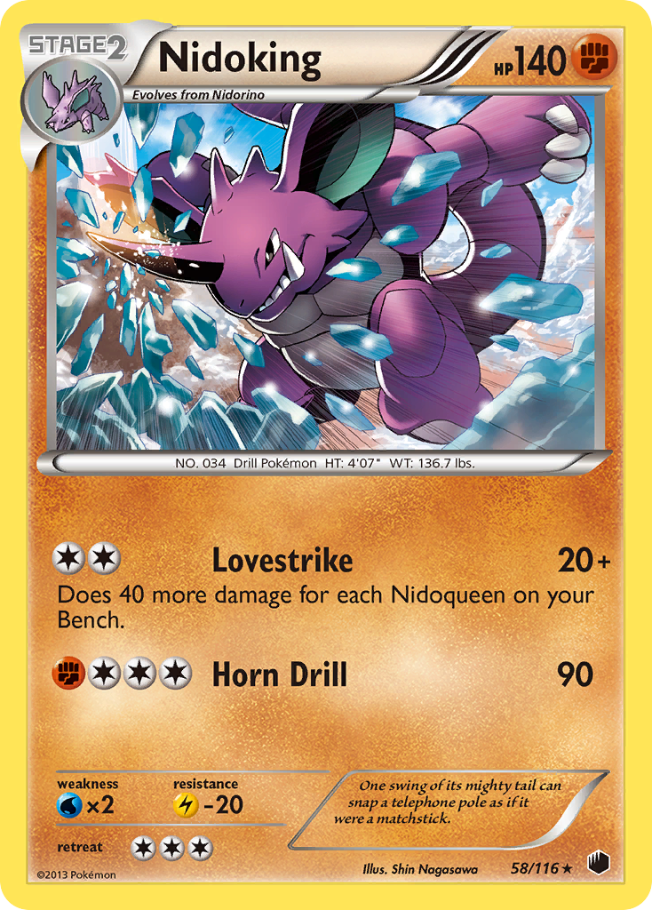 Nidoking (58/116) [Black & White: Plasma Freeze] | L.A. Mood Comics and Games