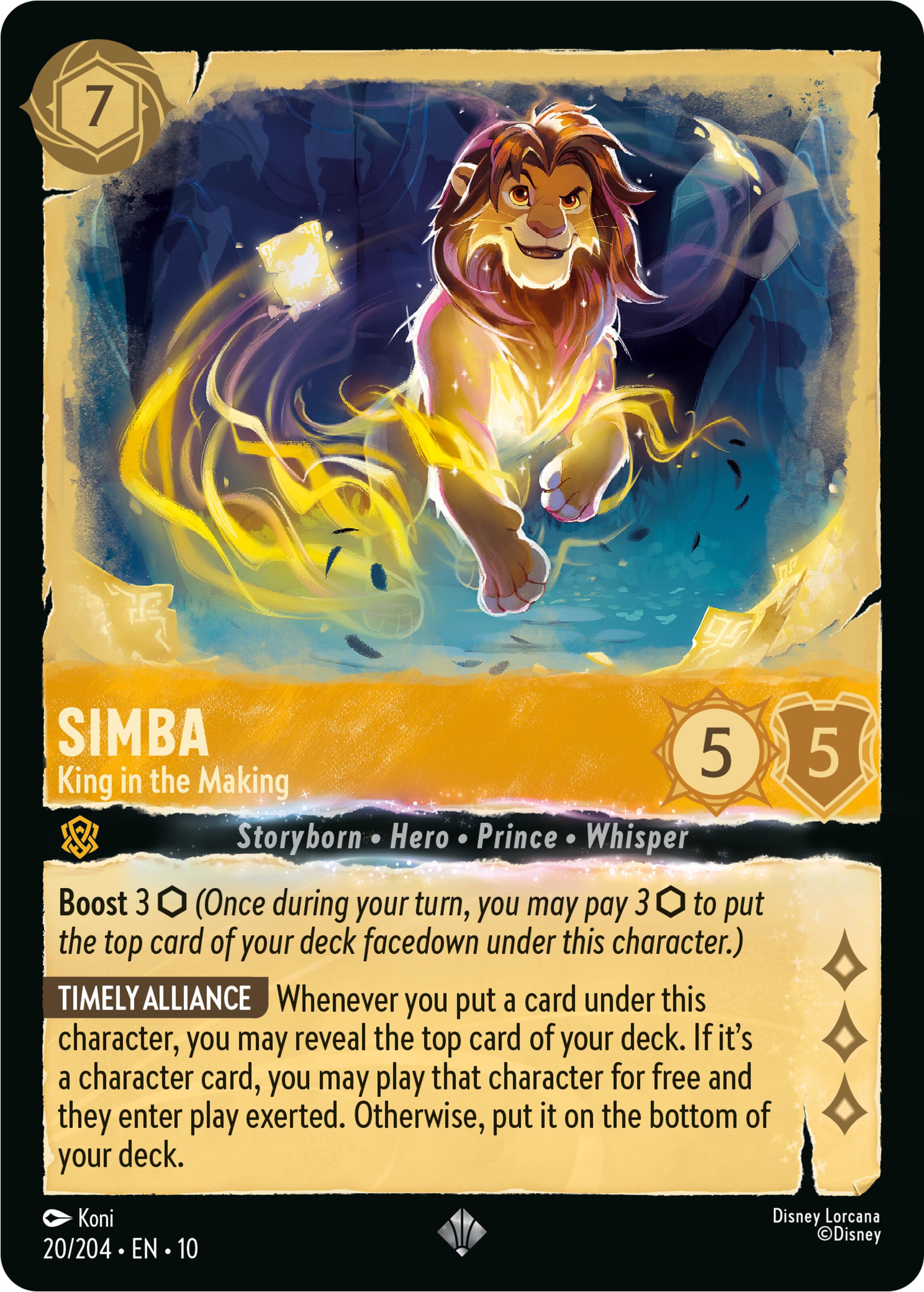 Simba - King in the Making (20/204) [Whispers in the Well] | L.A. Mood Comics and Games