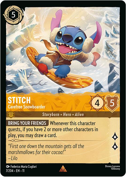 Stitch - Carefree Snowboarder (7/204) [Winterspell] | L.A. Mood Comics and Games