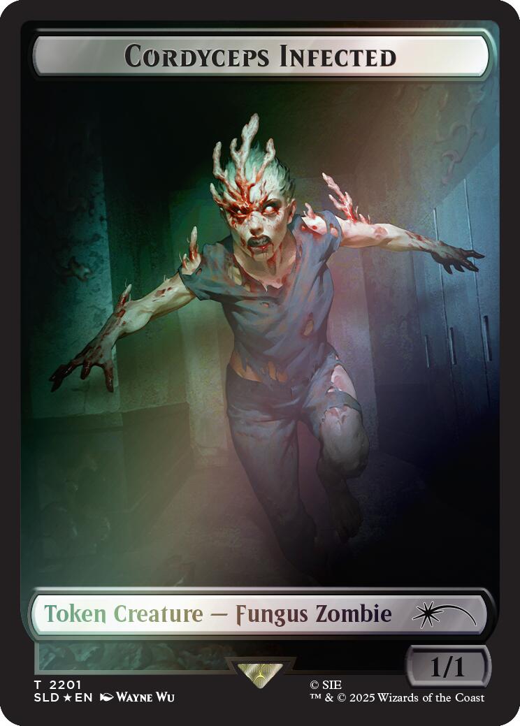 Cordyceps Infected Token (2201) (Rainbow Foil) [Secret Lair Drop Series] | L.A. Mood Comics and Games