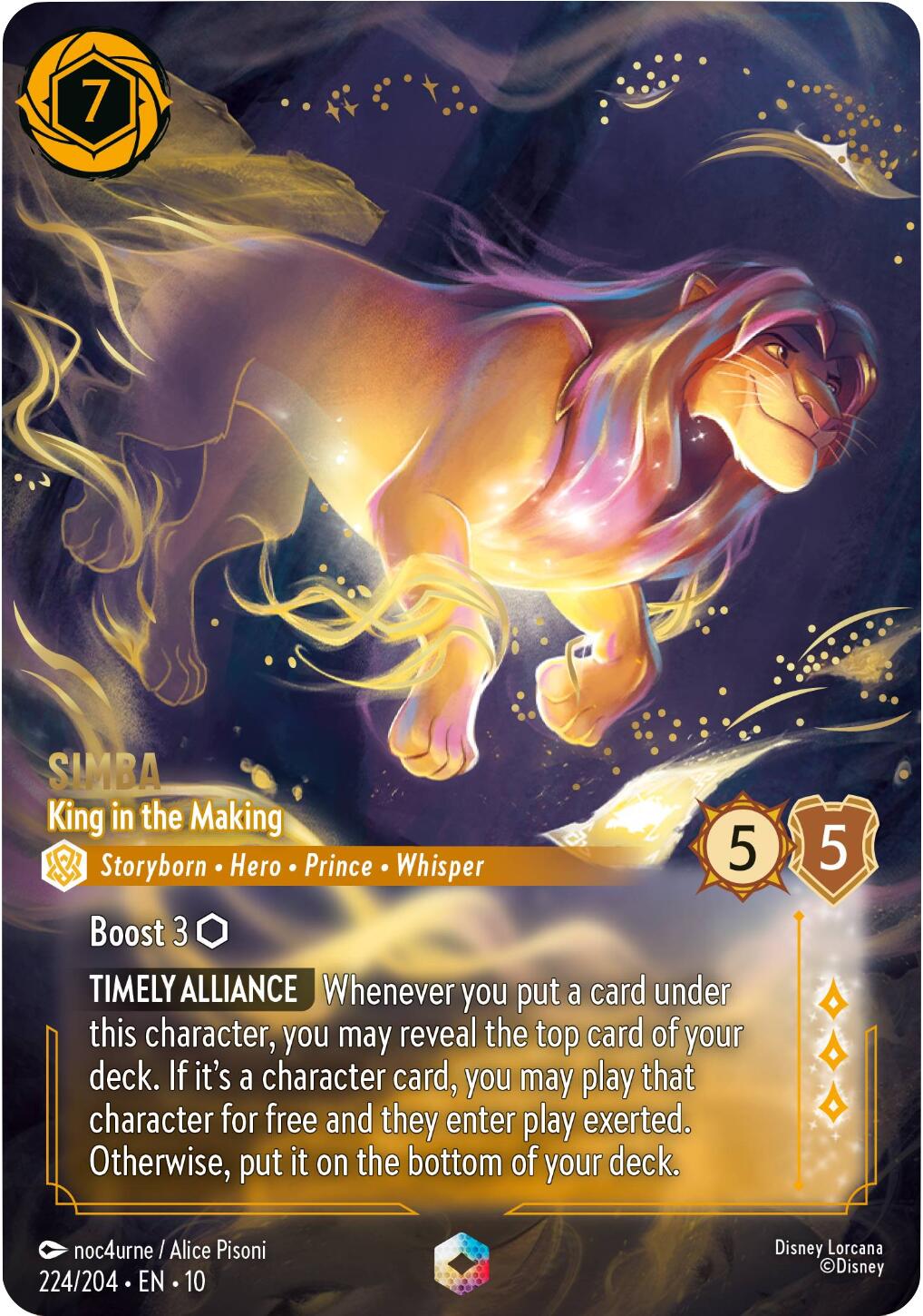 Simba - King in the Making (Enchanted) (224/204) [Whispers in the Well] | L.A. Mood Comics and Games