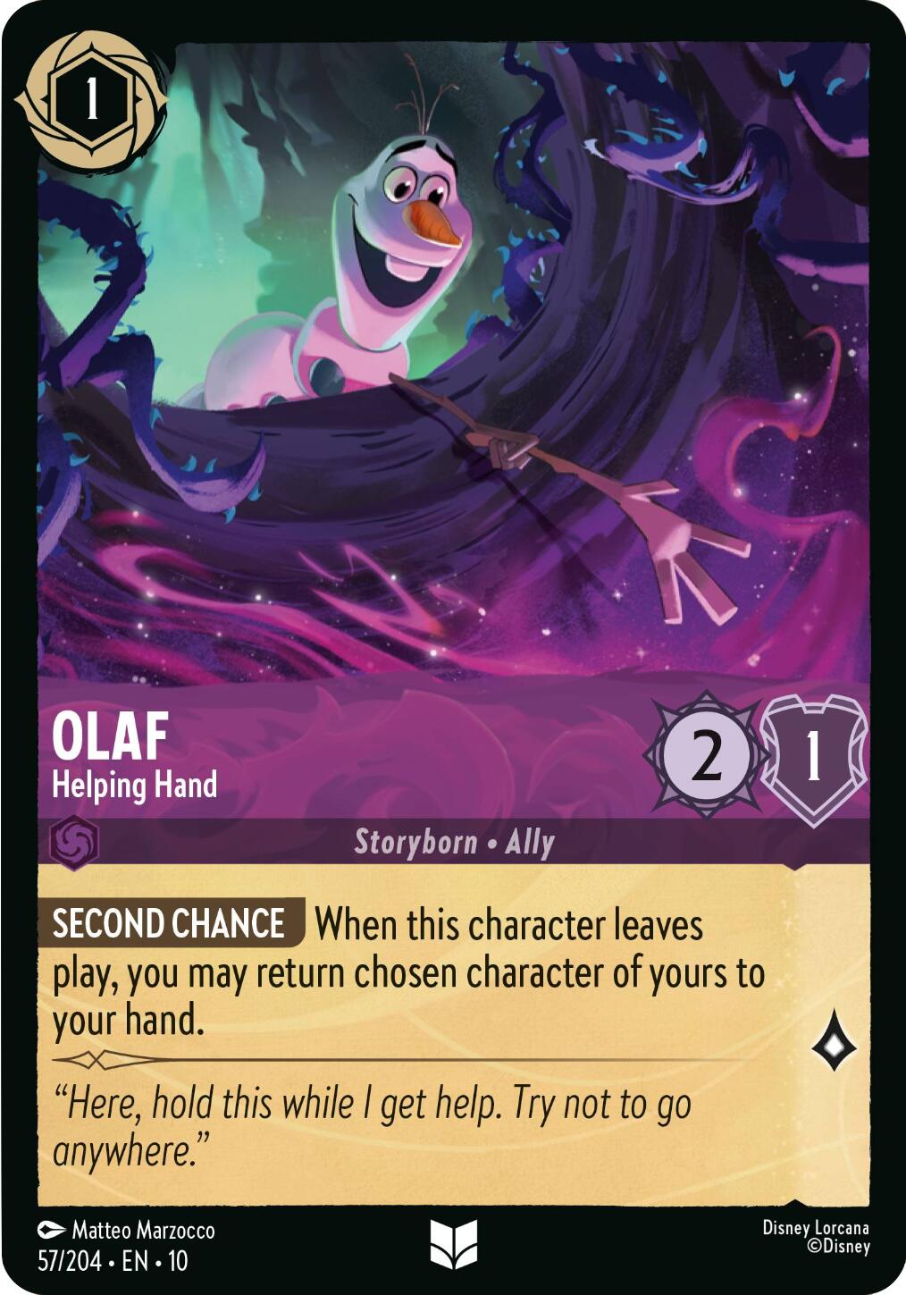 Olaf - Helping Hand (57/204) [Whispers in the Well] | L.A. Mood Comics and Games