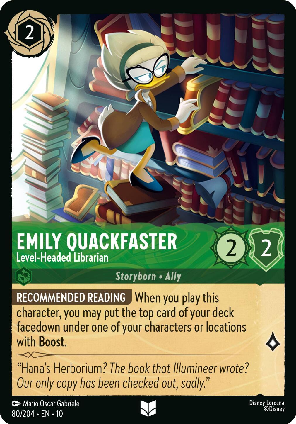 Emily Quackfaster - Level-Headed Librarian (80/204) [Whispers in the Well] | L.A. Mood Comics and Games