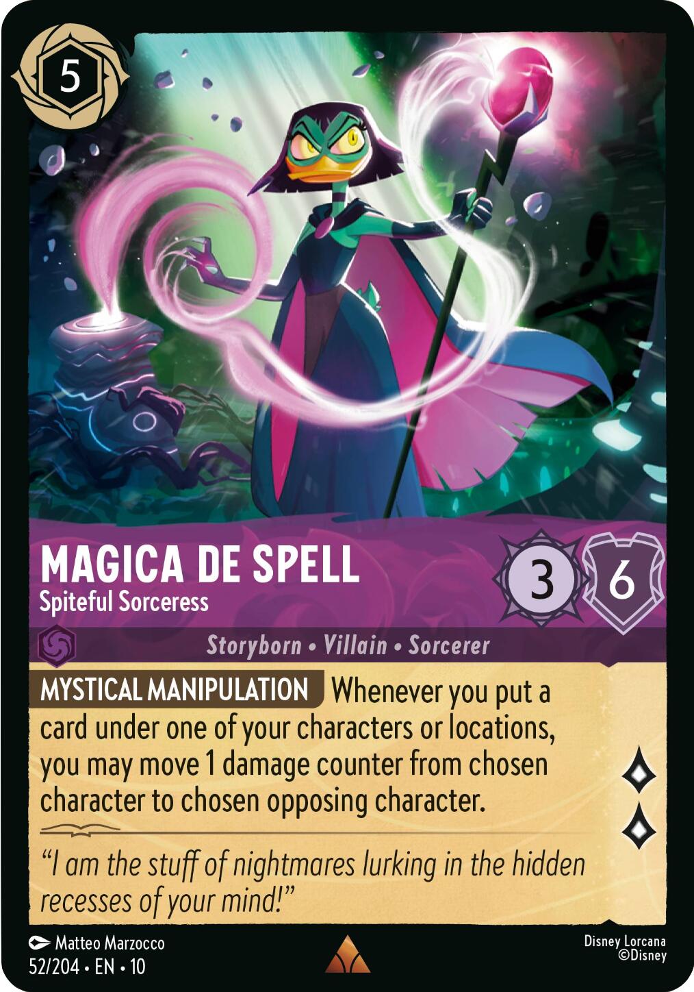 Magica De Spell - Spiteful Sorceress (52/204) [Whispers in the Well] | L.A. Mood Comics and Games