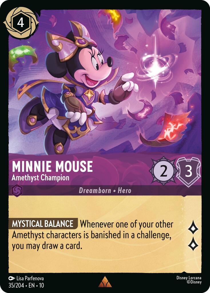 Minnie Mouse - Amethyst Champion (35/204) [Whispers in the Well] | L.A. Mood Comics and Games