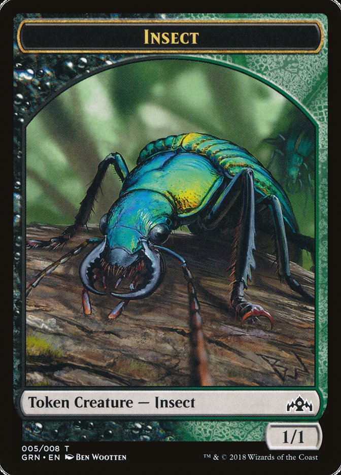 Saproling // Insect Double-Sided Token [Guilds of Ravnica Guild Kit Tokens] | L.A. Mood Comics and Games