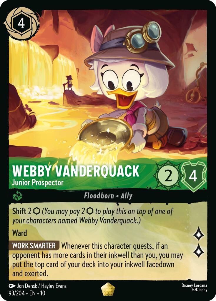 Webby Vanderquack - Junior Prospector (93/204) [Whispers in the Well] | L.A. Mood Comics and Games