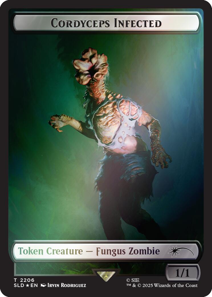 Cordyceps Infected Token (2206) (Rainbow Foil) [Secret Lair Drop Series] | L.A. Mood Comics and Games