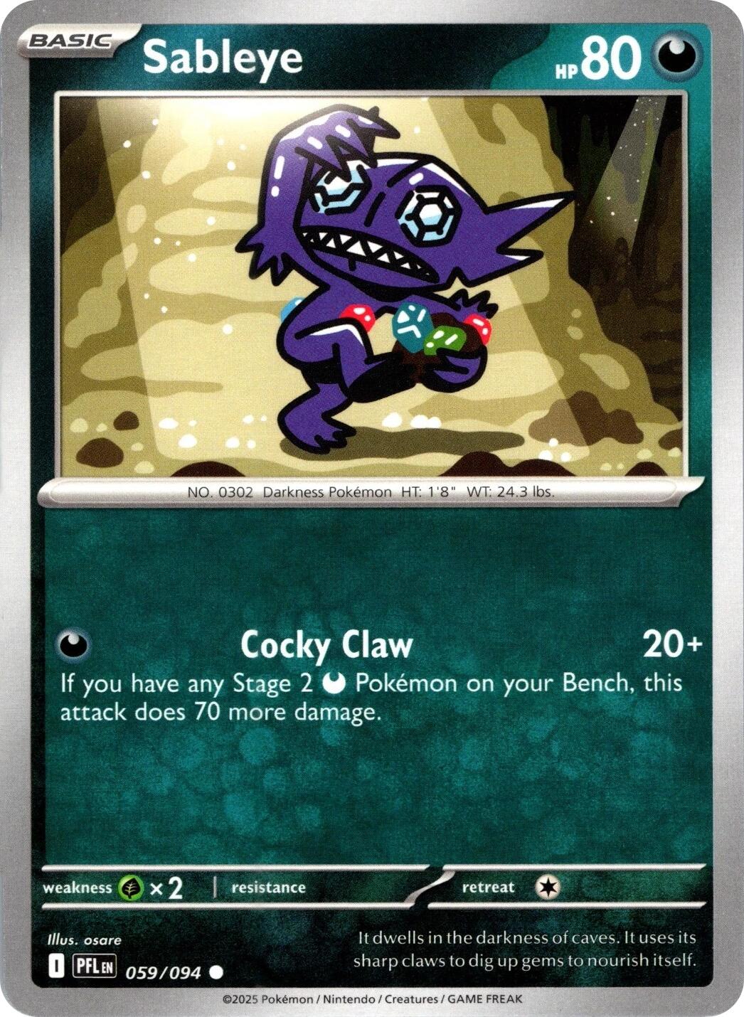 Sableye (059/094) [Mega Evolution: Phantasmal Flames] | L.A. Mood Comics and Games
