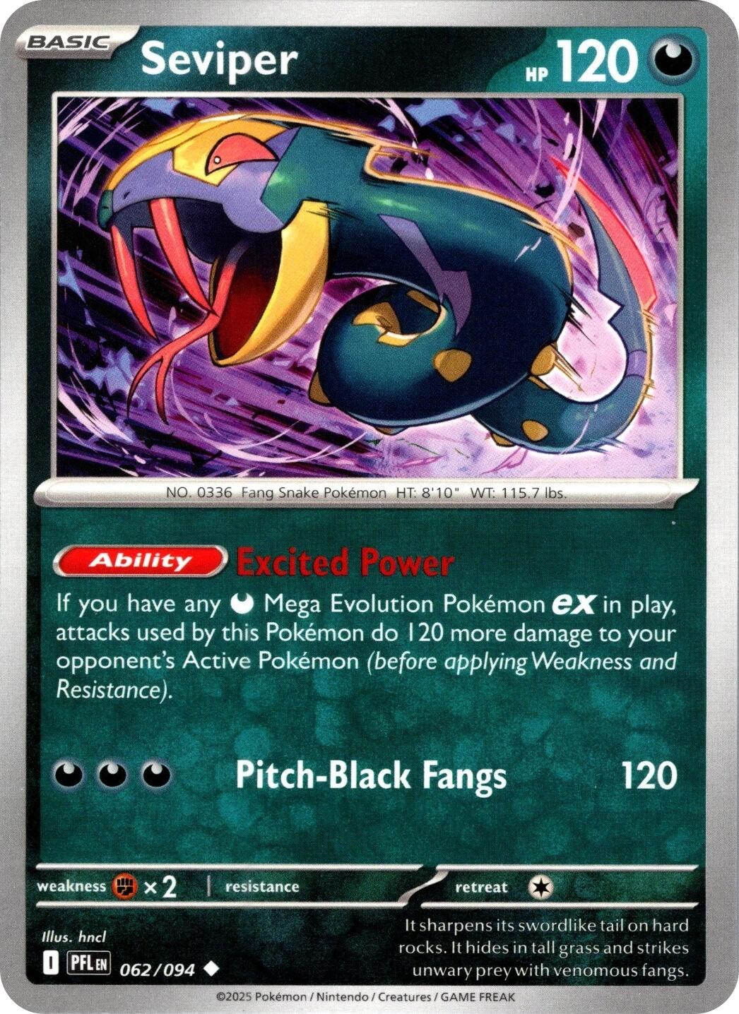 Seviper (062/094) [Mega Evolution: Phantasmal Flames] | L.A. Mood Comics and Games