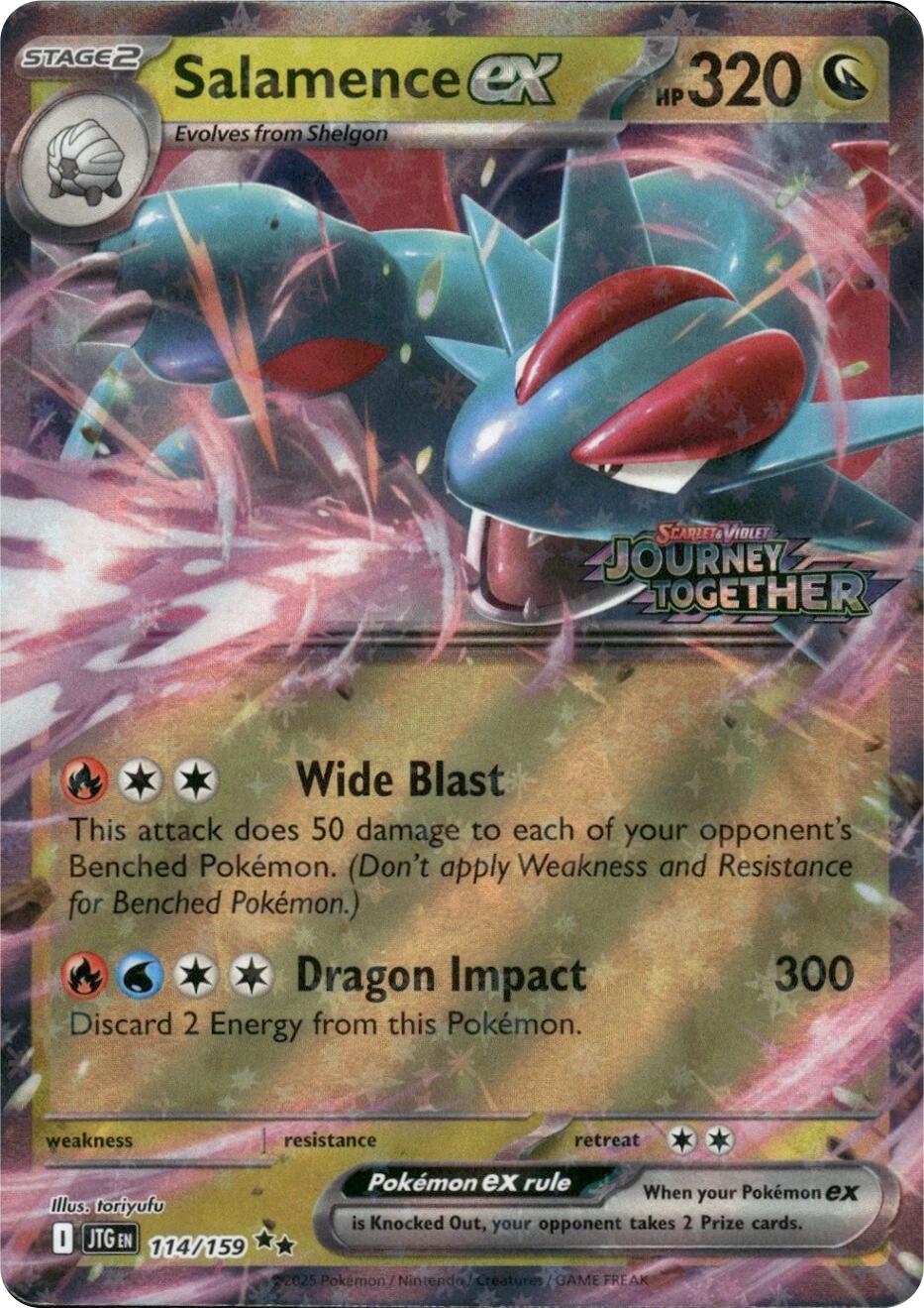 Salamence ex (114/159) (Journey Together Stamped) [Scarlet & Violet: Journey Together] | L.A. Mood Comics and Games