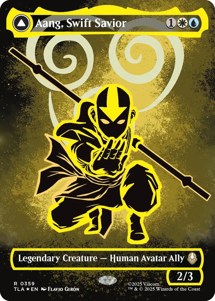Aang, Swift Savior (Borderless) (Neon Ink Foil) [Avatar: The Last Airbender] | L.A. Mood Comics and Games