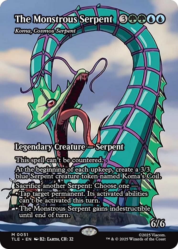 The Monstrous Serpent - Koma, Cosmos Serpent (Borderless) [Avatar: The Last Airbender: Eternal-Legal] | L.A. Mood Comics and Games