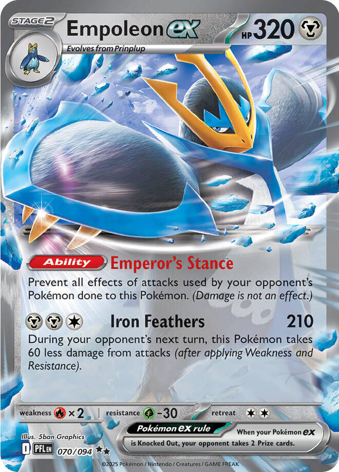 Empoleon ex (070/094) [Mega Evolution: Phantasmal Flames] | L.A. Mood Comics and Games