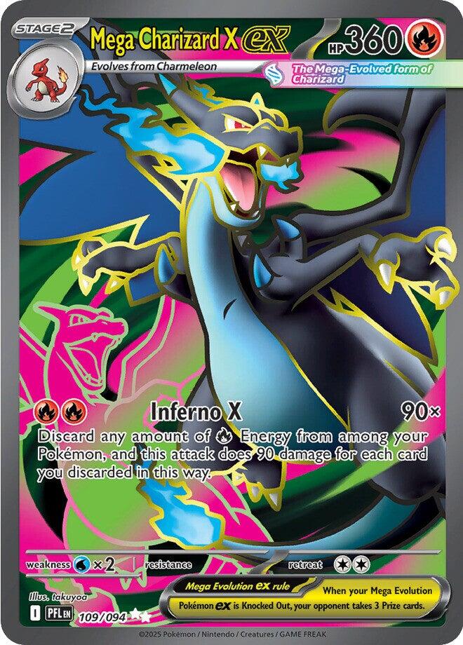 Mega Charizard X ex (109/094) [Mega Evolution: Phantasmal Flames] | L.A. Mood Comics and Games
