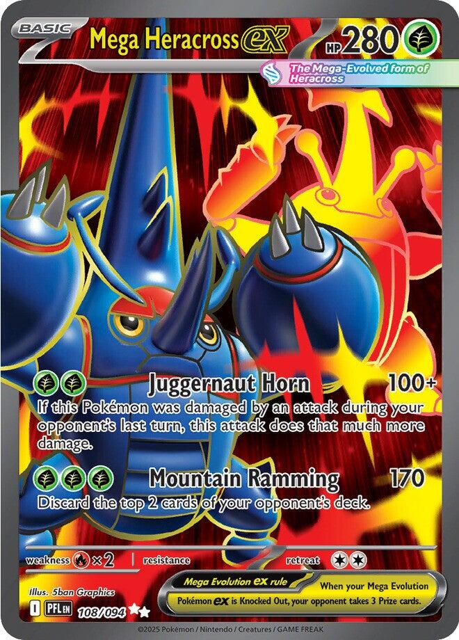 Mega Heracross ex (108/094) [Mega Evolution: Phantasmal Flames] | L.A. Mood Comics and Games