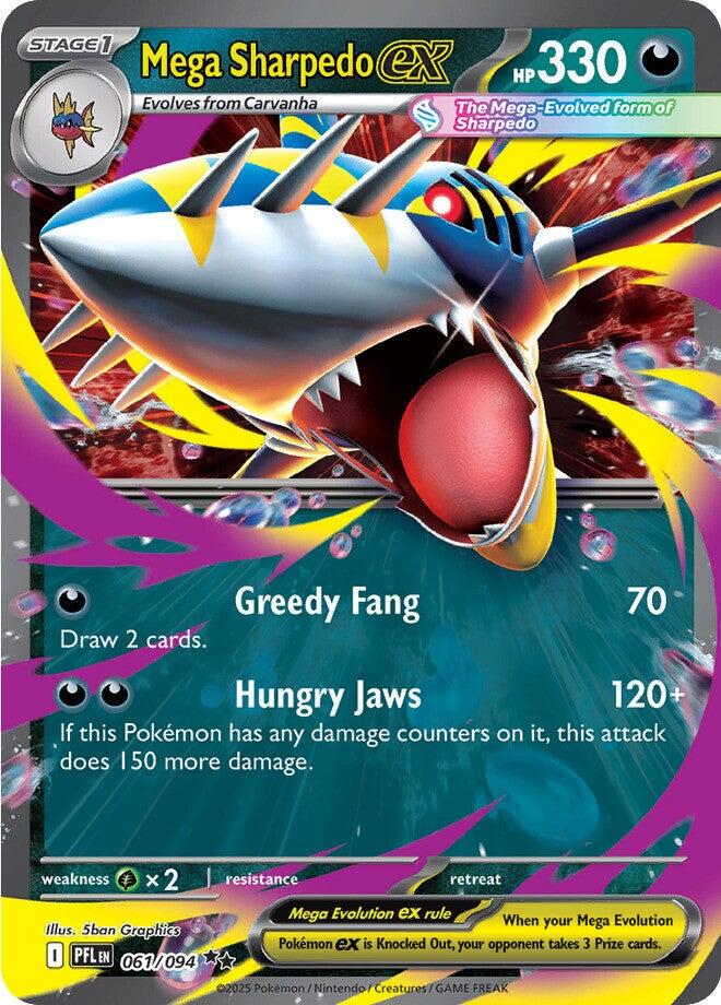 Mega Sharpedo ex (061/094) [Mega Evolution: Phantasmal Flames] | L.A. Mood Comics and Games