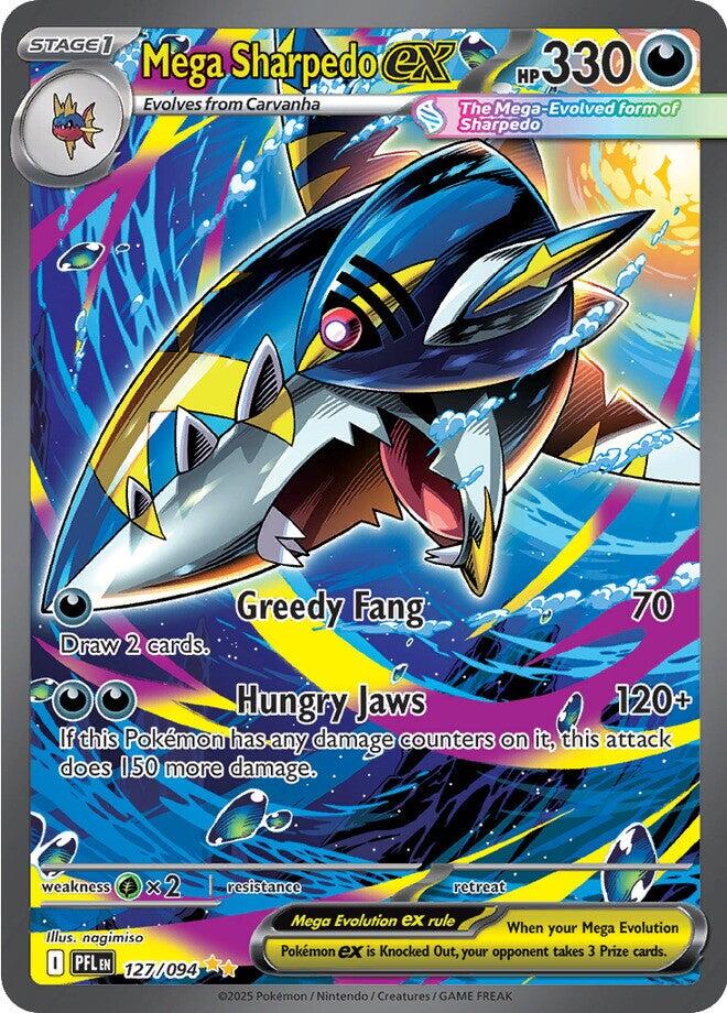 Mega Sharpedo ex (127/094) [Mega Evolution: Phantasmal Flames] | L.A. Mood Comics and Games