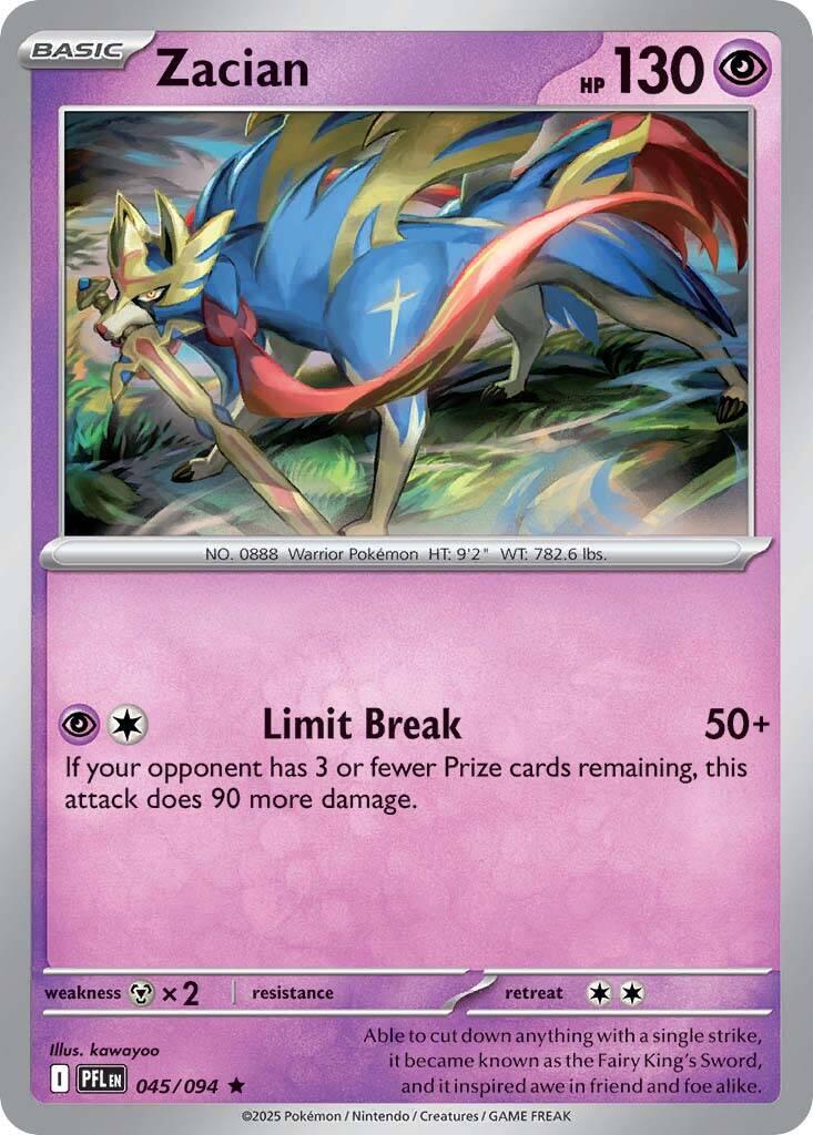 Zacian (045/094) [Mega Evolution: Phantasmal Flames] | L.A. Mood Comics and Games