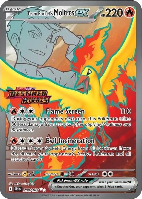 Team Rocket's Moltres ex (208/182) (Destined Rivals Stamp) [Miscellaneous Cards] | L.A. Mood Comics and Games