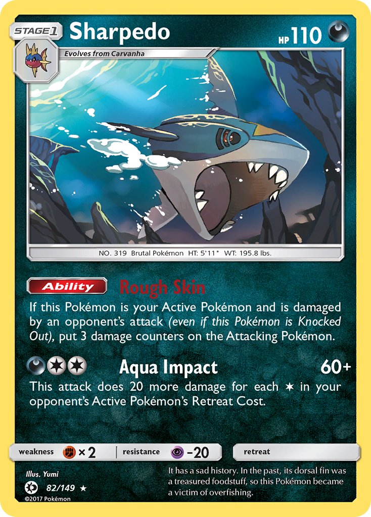 Sharpedo (82/149) (Cosmos Holo) (Blister Exclusive) [Sun & Moon: Base Set] | L.A. Mood Comics and Games