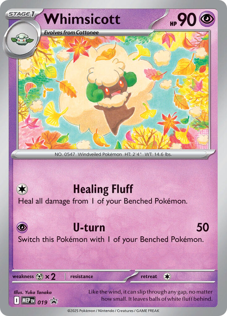 Whimsicott (019) (Cosmos Holo) [Mega Evolution Promo] | L.A. Mood Comics and Games