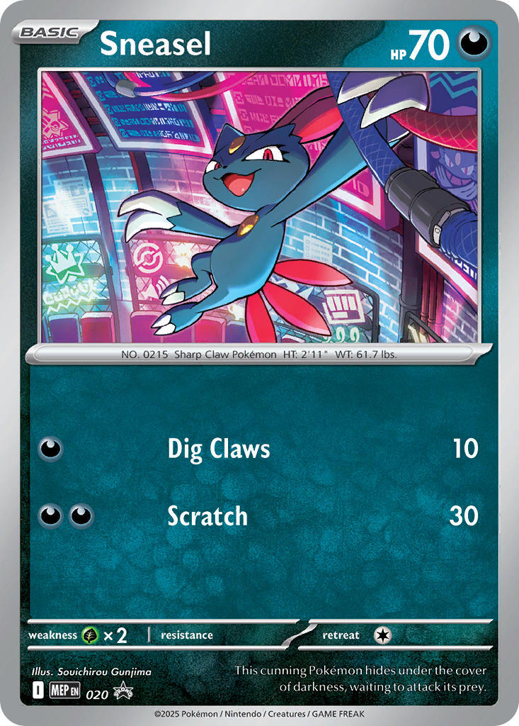 Sneasel (020) (Cosmos Holo) [Mega Evolution Promo] | L.A. Mood Comics and Games