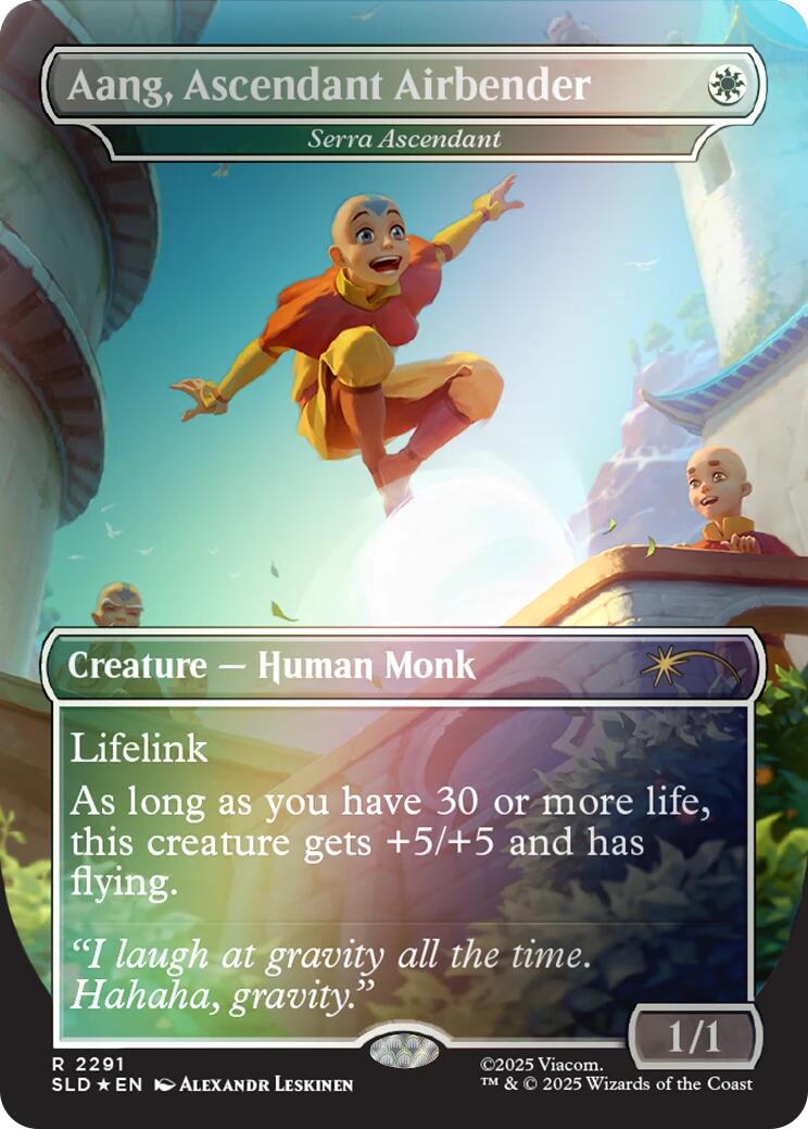 Aang, Ascendant Airbender - Serra Ascendant (Rainbow Foil) [Secret Lair Drop Series] | L.A. Mood Comics and Games
