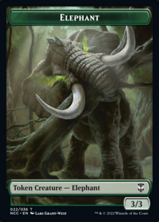 Clue // Elephant Double-Sided Token [Streets of New Capenna Commander Tokens] | L.A. Mood Comics and Games