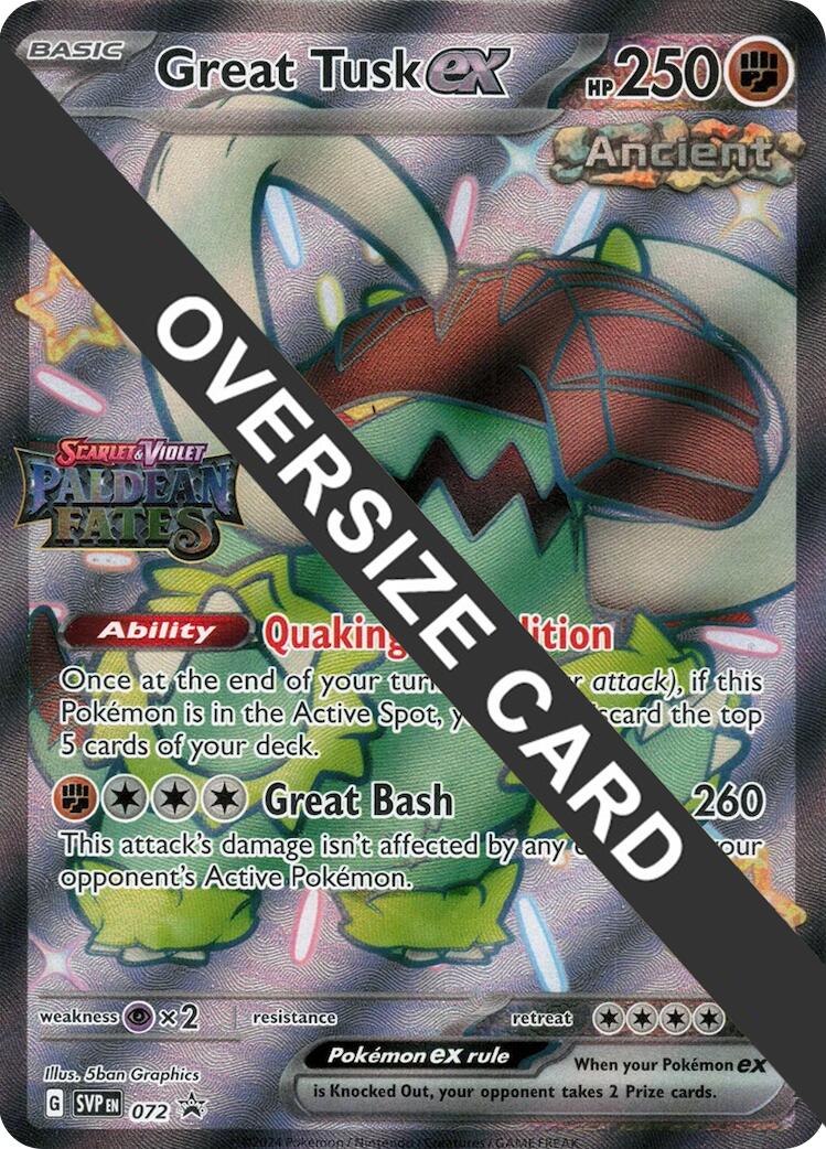 Great Tusk ex (072) (Paldean Fates Stamped Jumbo Card) [Scarlet & Violet: Paldean Fates] | L.A. Mood Comics and Games