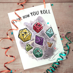 "I Like How you Roll" - D&D Nerd Birthday, Love, Anniversary | L.A. Mood Comics and Games
