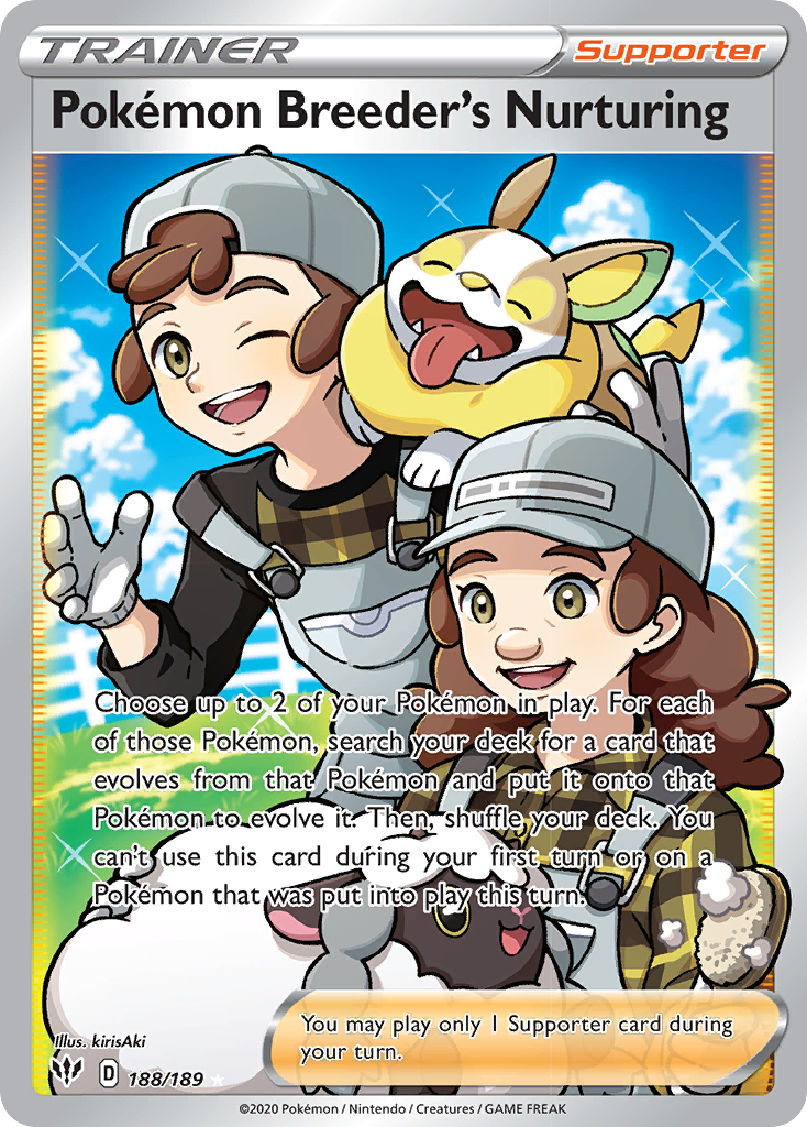 Pokemon Breeder's Nurturing (188/189) [Sword & Shield: Darkness Ablaze] | L.A. Mood Comics and Games