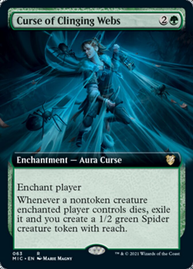 Curse of Clinging Webs (Extended Art) [Innistrad: Midnight Hunt Commander] | L.A. Mood Comics and Games