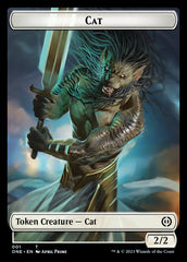 Rebel // Cat Double-Sided Token [Phyrexia: All Will Be One Tokens] | L.A. Mood Comics and Games