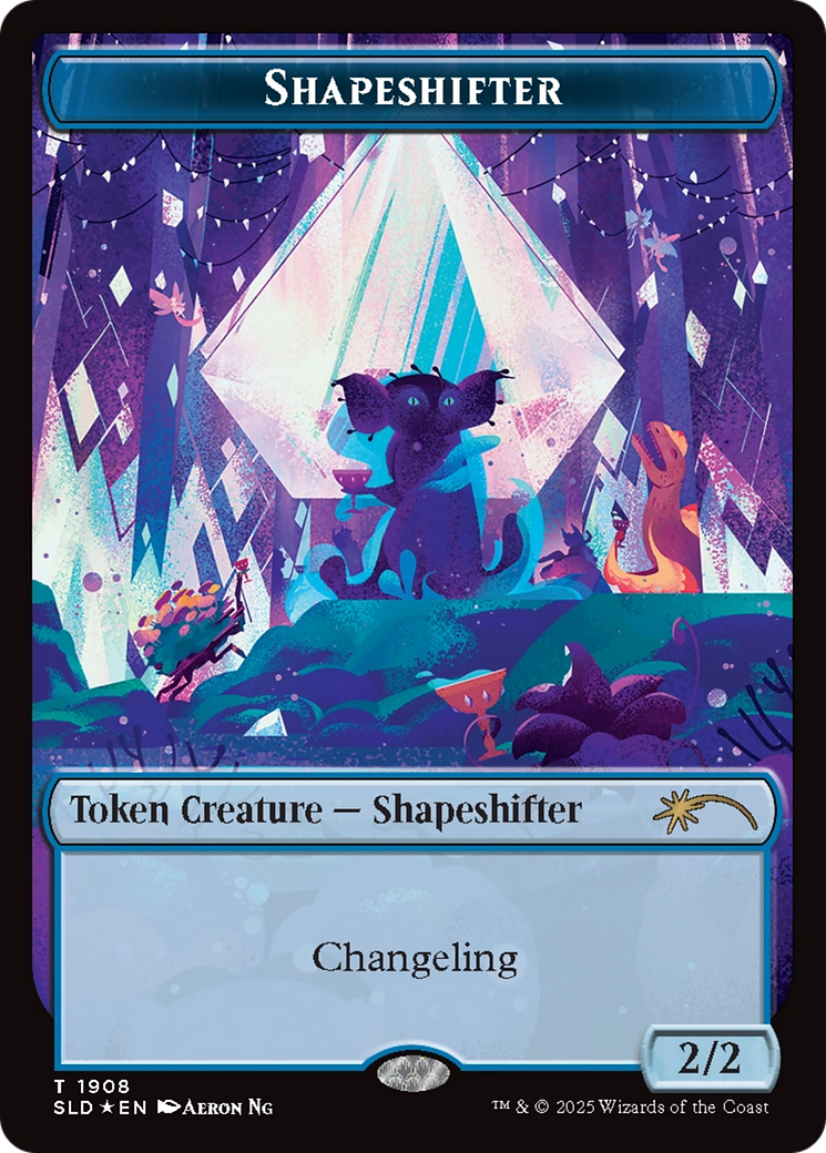 Shapeshifter Token (1908) (Double Rainbow Foil) [Secret Lair Drop Series] | L.A. Mood Comics and Games