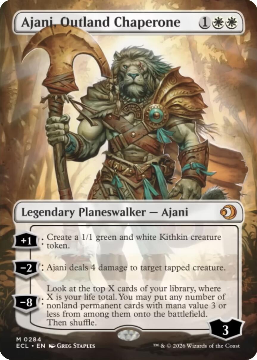 Ajani, Outland Chaperone (Borderless) [Lorwyn Eclipsed] | L.A. Mood Comics and Games