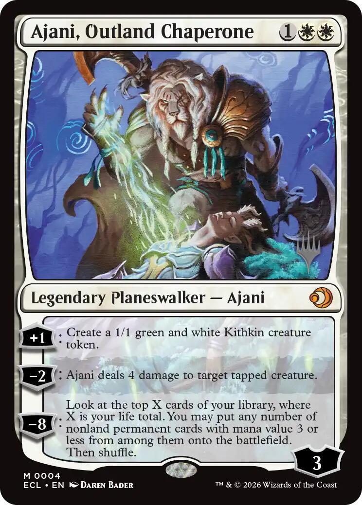 Ajani, Outland Chaperone [Lorwyn Eclipsed Promos] | L.A. Mood Comics and Games