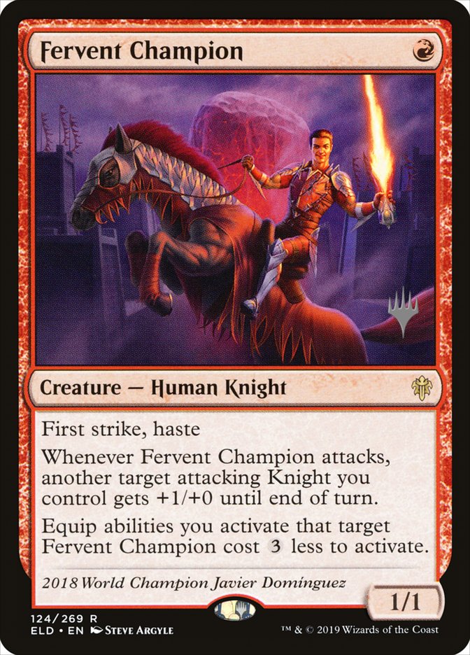 Fervent Champion (Promo Pack) [Throne of Eldraine Promos] | L.A. Mood Comics and Games