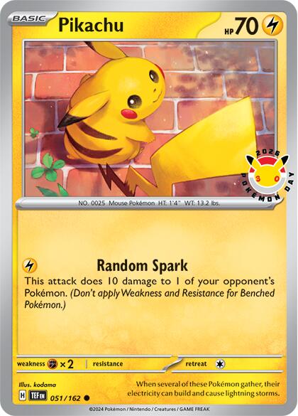 Pikachu (051/162) (Pokemon Day 2026) [Miscellaneous Cards] | L.A. Mood Comics and Games