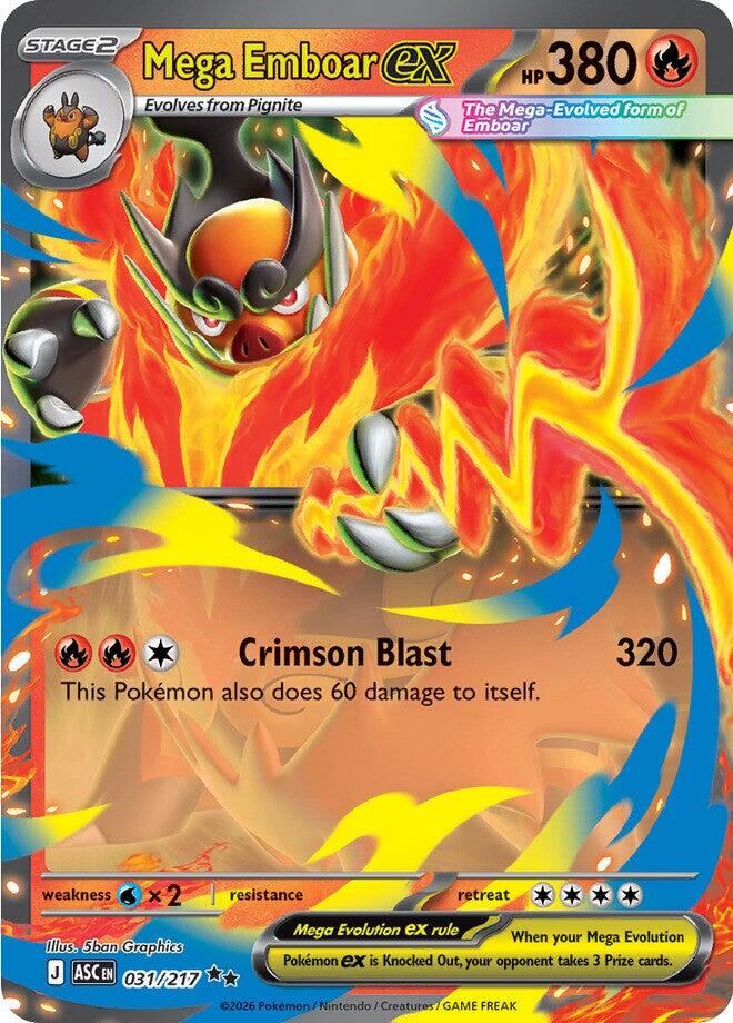 Mega Emboar ex (031/217) [Mega Evolution: Ascended Heroes] | L.A. Mood Comics and Games