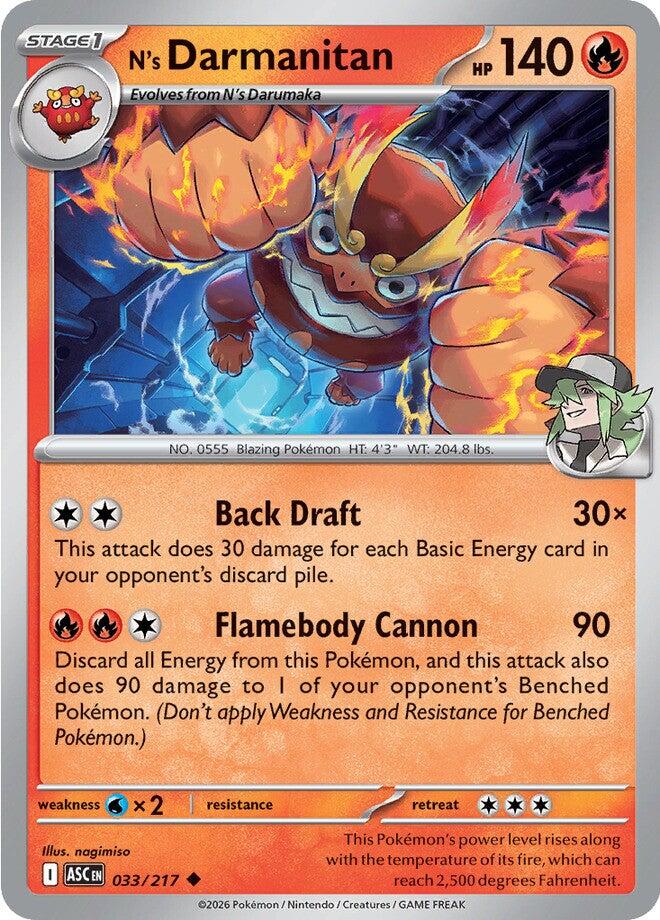 N's Darmanitan (033/217) [Mega Evolution: Ascended Heroes] | L.A. Mood Comics and Games