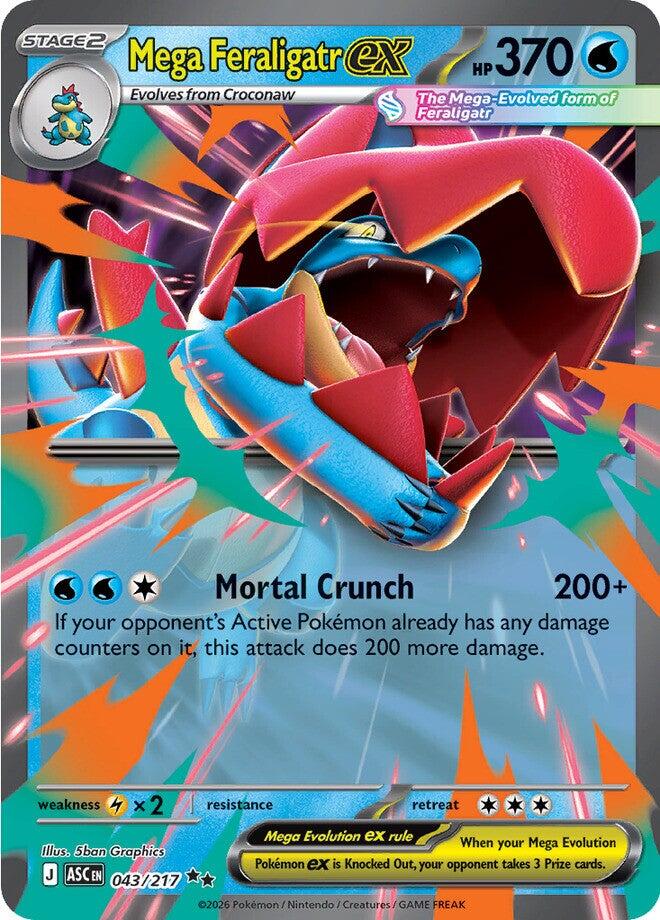 Mega Feraligatr ex (043/217) [Mega Evolution: Ascended Heroes] | L.A. Mood Comics and Games