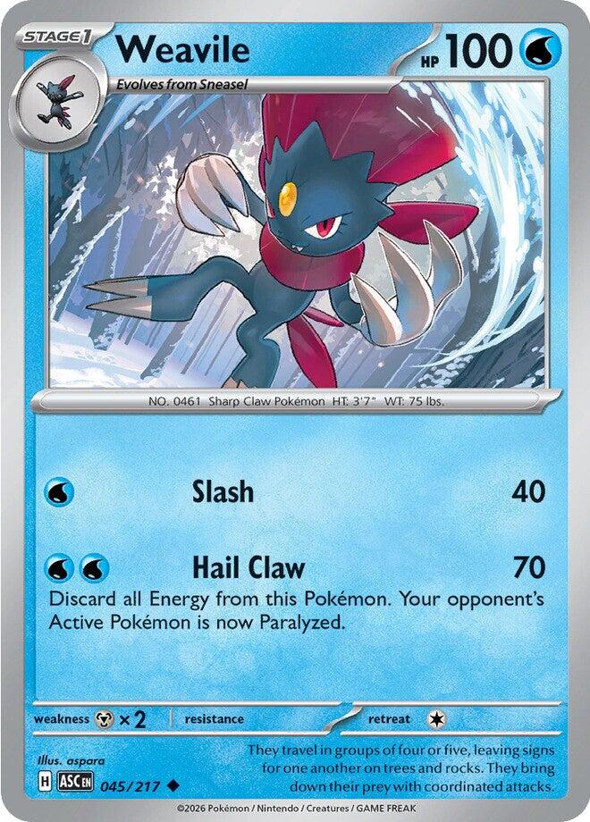 Weavile (045/217) [Mega Evolution: Ascended Heroes] | L.A. Mood Comics and Games