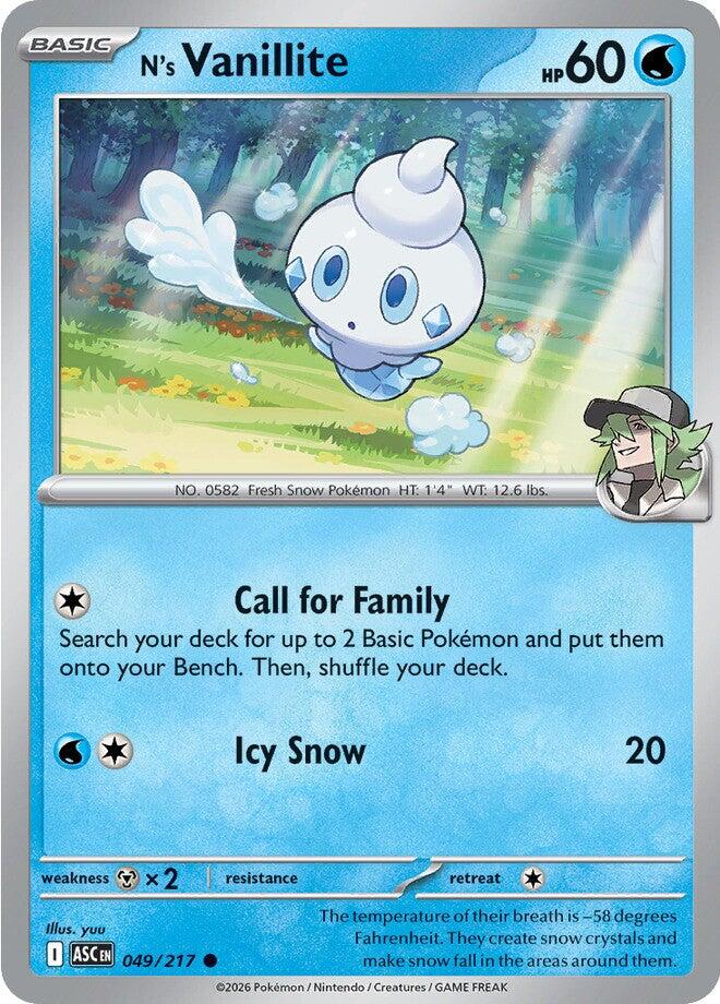 N's Vanillite (049/217) [Mega Evolution: Ascended Heroes] | L.A. Mood Comics and Games