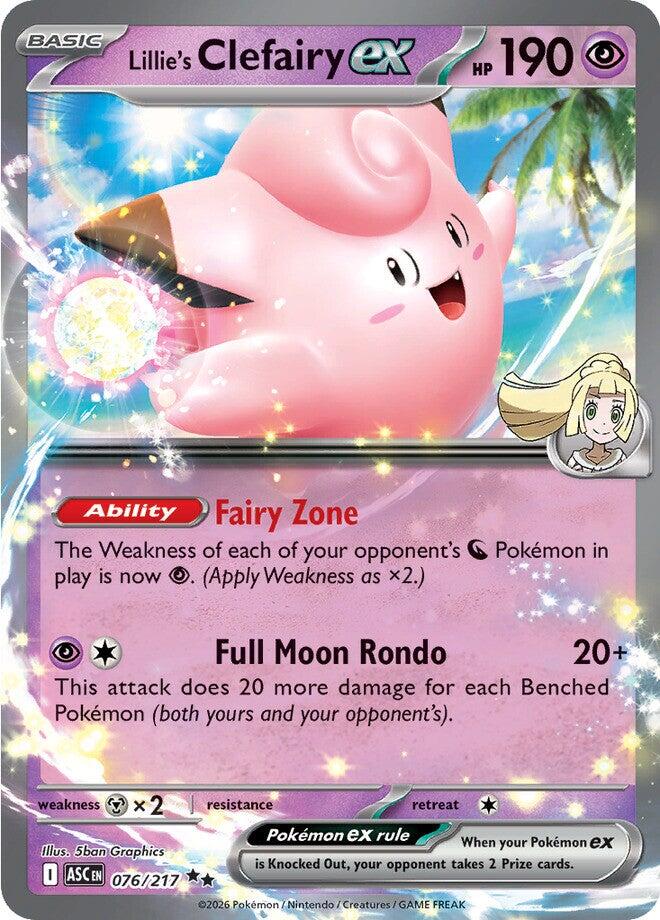 Lillie's Clefairy ex (076/217) [Mega Evolution: Ascended Heroes] | L.A. Mood Comics and Games
