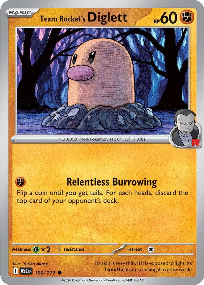 Team Rocket's Diglett (100/217) [Mega Evolution: Ascended Heroes] | L.A. Mood Comics and Games