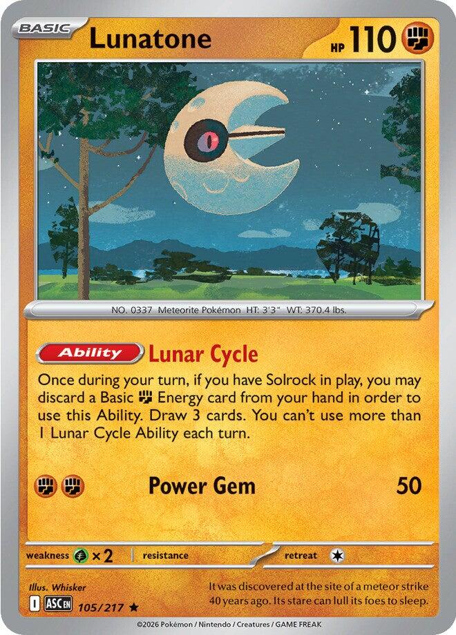 Lunatone (105/217) [Mega Evolution: Ascended Heroes] | L.A. Mood Comics and Games